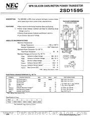 2SD1595 datasheet pdf NEC