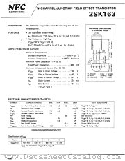 2SK163 datasheet pdf NEC