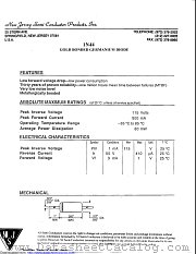 1N44 datasheet pdf New Jersey Semiconductor