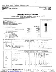 2N2641A datasheet pdf New Jersey Semiconductor