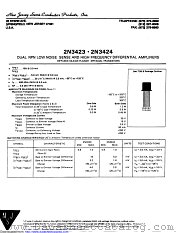 2N3423 datasheet pdf New Jersey Semiconductor