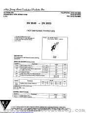2N3652 datasheet pdf New Jersey Semiconductor