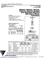 2N4044 datasheet pdf New Jersey Semiconductor