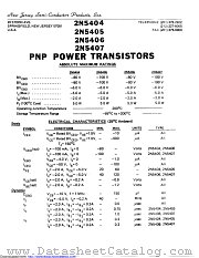 2N5407 datasheet pdf New Jersey Semiconductor