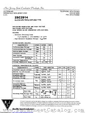2SC2914 datasheet pdf New Jersey Semiconductor