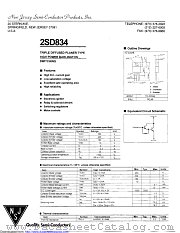 2SD834 datasheet pdf New Jersey Semiconductor