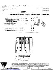40349 datasheet pdf New Jersey Semiconductor