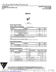 BAY72 datasheet pdf New Jersey Semiconductor