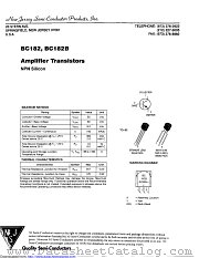 BC182A datasheet pdf New Jersey Semiconductor