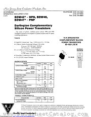 BDW47 datasheet pdf New Jersey Semiconductor