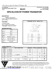 BLV21 datasheet pdf New Jersey Semiconductor