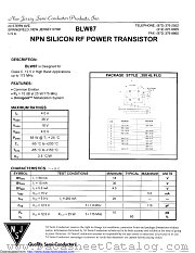 BLW87 datasheet pdf New Jersey Semiconductor