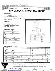 BLY92A datasheet pdf New Jersey Semiconductor