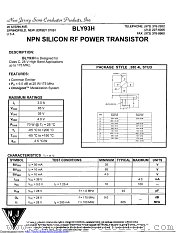 BLY93H datasheet pdf New Jersey Semiconductor