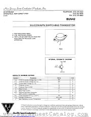 BUV42 datasheet pdf New Jersey Semiconductor