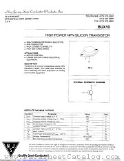 BUX10 datasheet pdf New Jersey Semiconductor