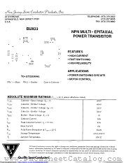 BUX23 datasheet pdf New Jersey Semiconductor