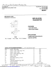 BUX51 datasheet pdf New Jersey Semiconductor