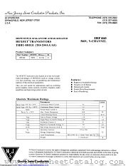 IRF460 datasheet pdf New Jersey Semiconductor