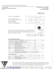 IRFZ10 datasheet pdf New Jersey Semiconductor