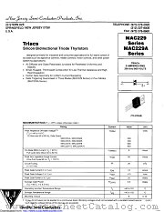 MAC229-6 datasheet pdf New Jersey Semiconductor