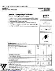 MCR722 datasheet pdf New Jersey Semiconductor