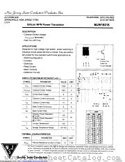 MJW16018 datasheet pdf New Jersey Semiconductor