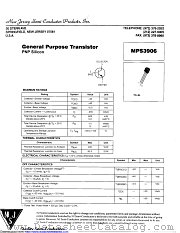 MPS3906 datasheet pdf New Jersey Semiconductor