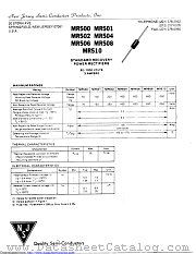 MR506 datasheet pdf New Jersey Semiconductor