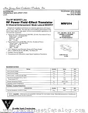 MRF374 datasheet pdf New Jersey Semiconductor