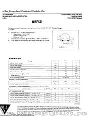 MRF421 datasheet pdf New Jersey Semiconductor