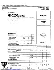 MRF455 datasheet pdf New Jersey Semiconductor