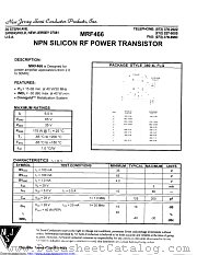 MRF466 datasheet pdf New Jersey Semiconductor