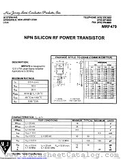 MRF479 datasheet pdf New Jersey Semiconductor