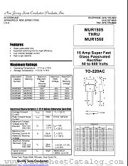 MUR1545 datasheet pdf New Jersey Semiconductor