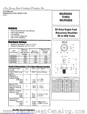 MUR5005 datasheet pdf New Jersey Semiconductor
