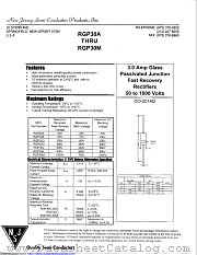 RGP30A datasheet pdf New Jersey Semiconductor