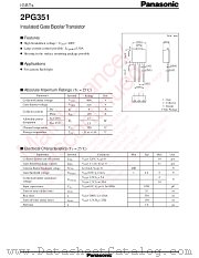 2PG351 datasheet pdf Panasonic