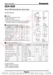 2SA1550 datasheet pdf Panasonic