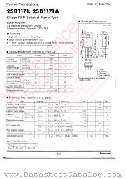 2SB1171A datasheet pdf Panasonic