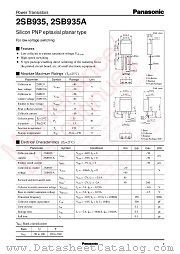 2SB0935 datasheet pdf Panasonic