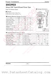 2SC2923 datasheet pdf Panasonic