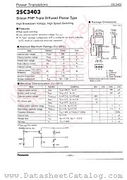 2SC3403 datasheet pdf Panasonic