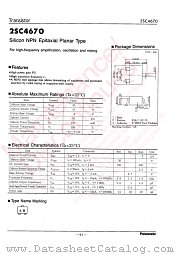 2SC4670 datasheet pdf Panasonic