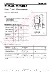 2SC5410A datasheet pdf Panasonic