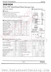 2SD1534 datasheet pdf Panasonic