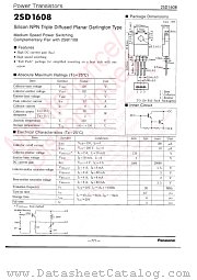2SD1608 datasheet pdf Panasonic