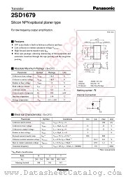 2SD1679 datasheet pdf Panasonic