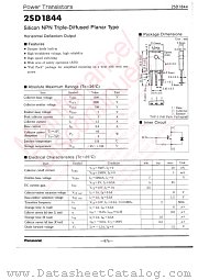 2SD1844 datasheet pdf Panasonic