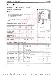 2SD1847 datasheet pdf Panasonic